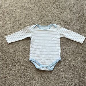 🍼Charming Blue and White Striped Kids Bodysuit🍼